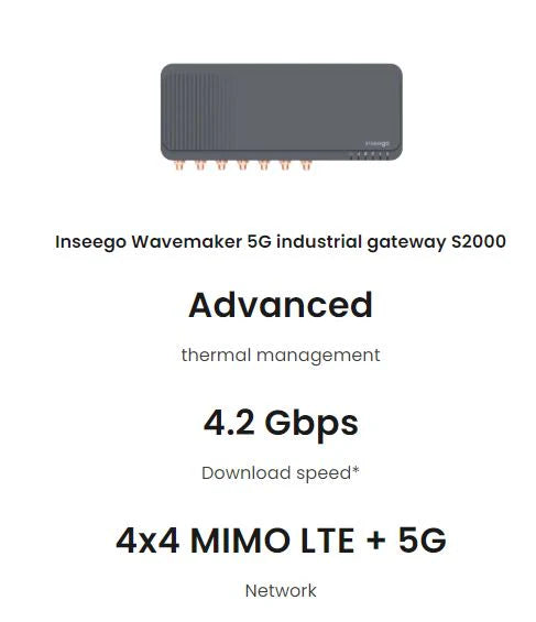 INSEEGO WAVEMAKER™ PRO 5G INDUSTRIAL GATEWAY S2000