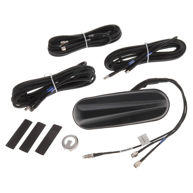 6001119 - 3in1 SharkFin Antenna - 2xLTE, GNSS, Bolt Mount, 4m, Black