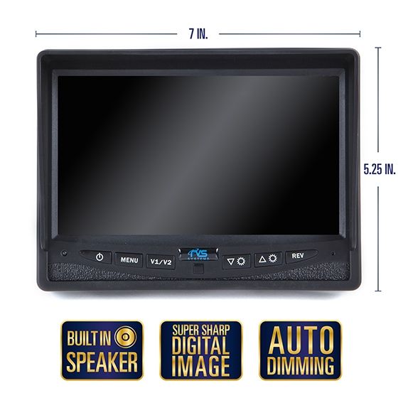 Backup Camera System with Heated Camera (9�� Quad View Monitor &amp; 2 Heated Backup Cameras, 2 x 33ft Cables)