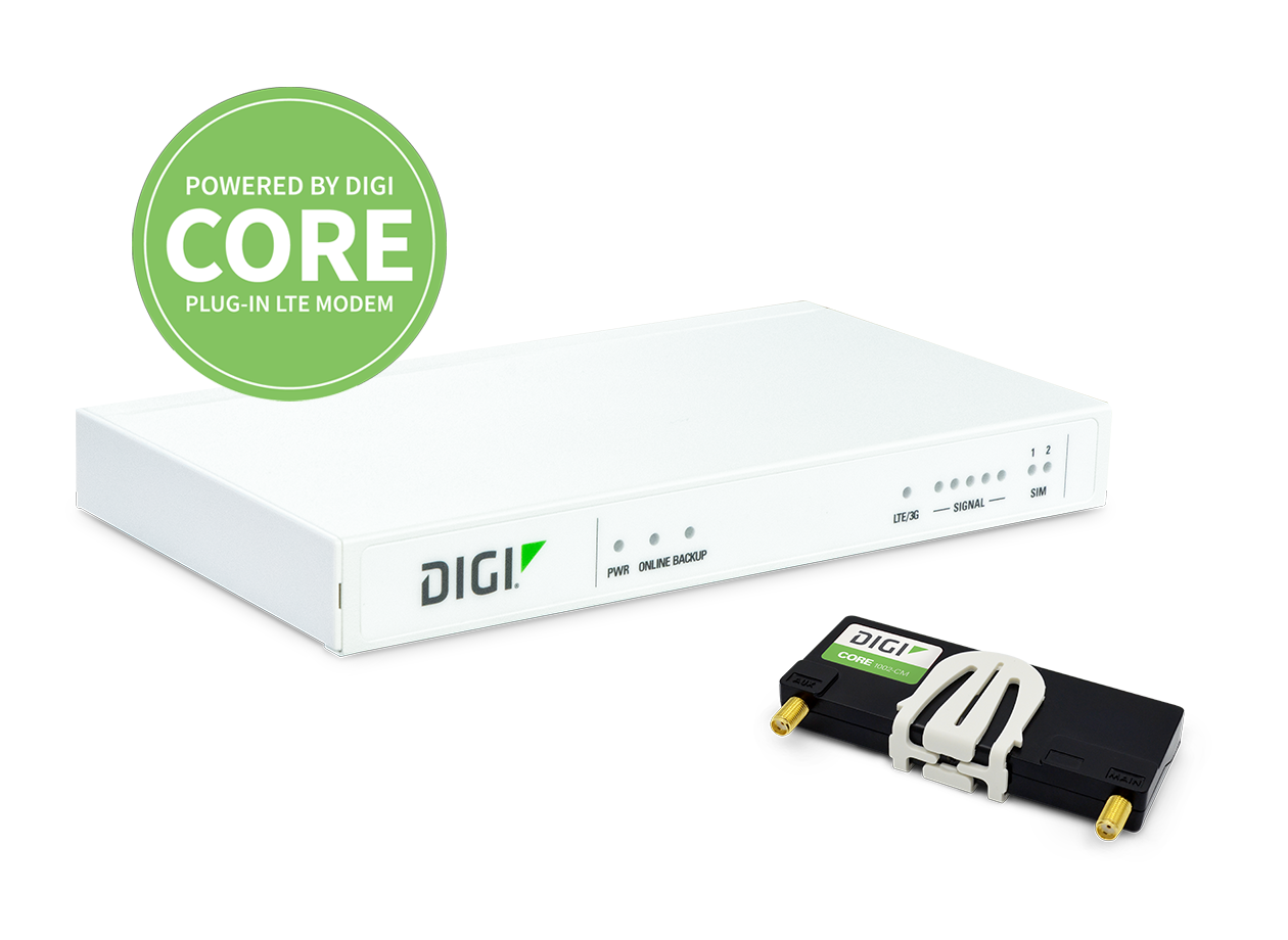 Digi Connect IT 4 Remote Console Access Server (5402-RM); 4 Serial Ports, 2 10/100 Ports; CAT 4; LTE / HSPA;  Certified Globally, international plug tips