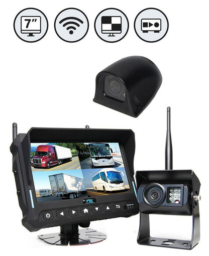 7&quot; QV Monitor w/DVR (Loose Wire), Left Side Camera, Suction Cup